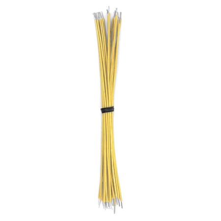 REMINGTON INDUSTRIES Cut And Stripped Wire, 26 AWG, Stranded, Yellow 6in Leads, 1000PK CS26UL1007STRYEL-6-1000